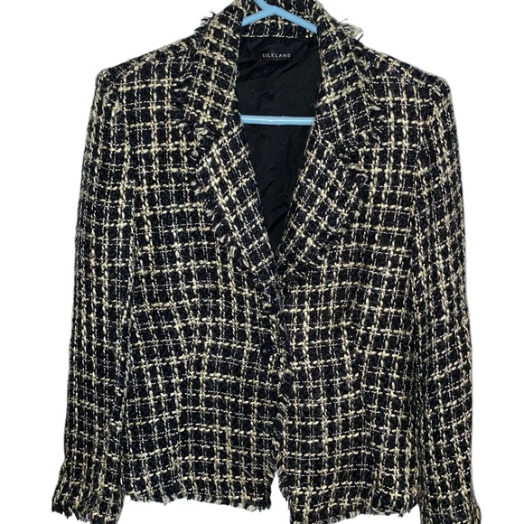 Vintage Silkland Black Cream Tweed Silk Suit Jacket blazer
Old Money Fall - Picture 4 of 5